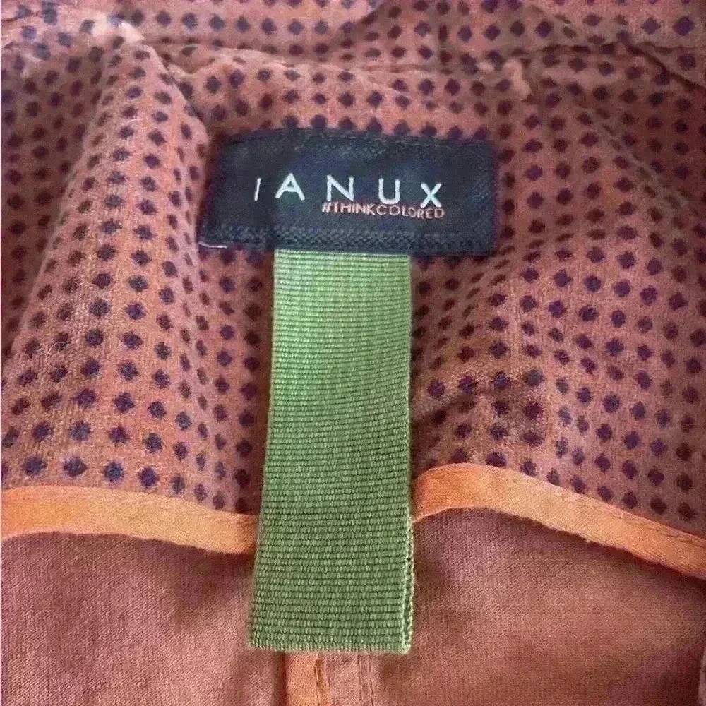 IANUX #Thinkcolored Italian Partly Handmade Polkadot Blazer Women's Size 44 US 8 - Picture 3 of 16